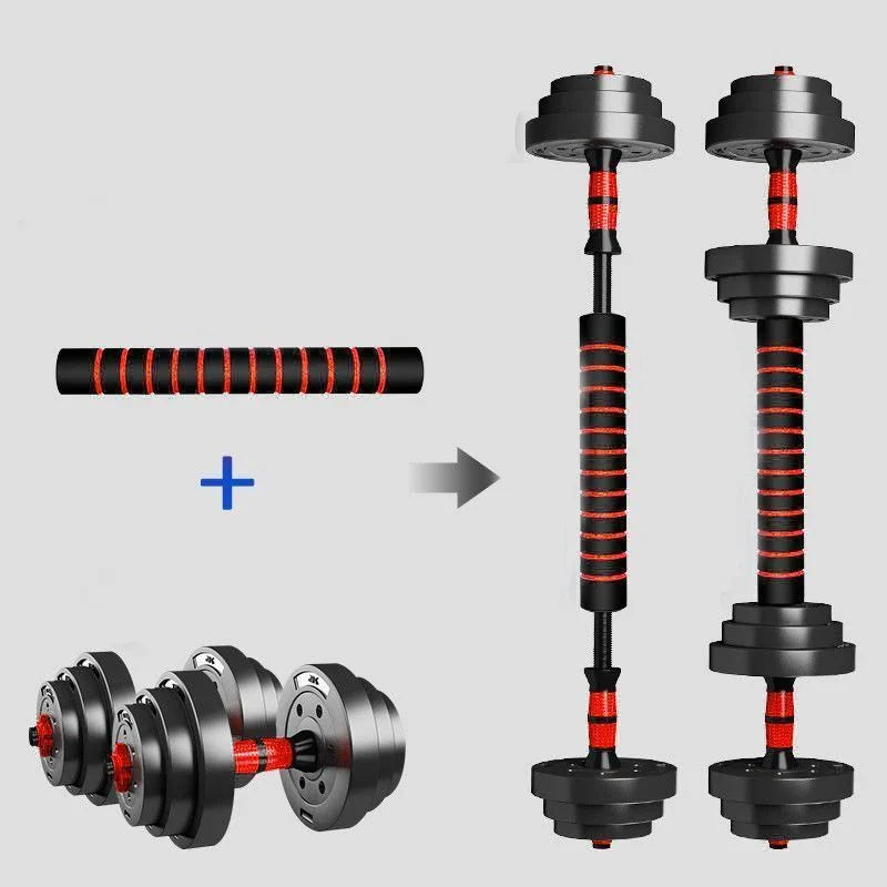 Transforming Dumbell Barbell Set
