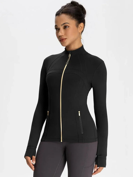 Golden Zipper Yoga Jacket
